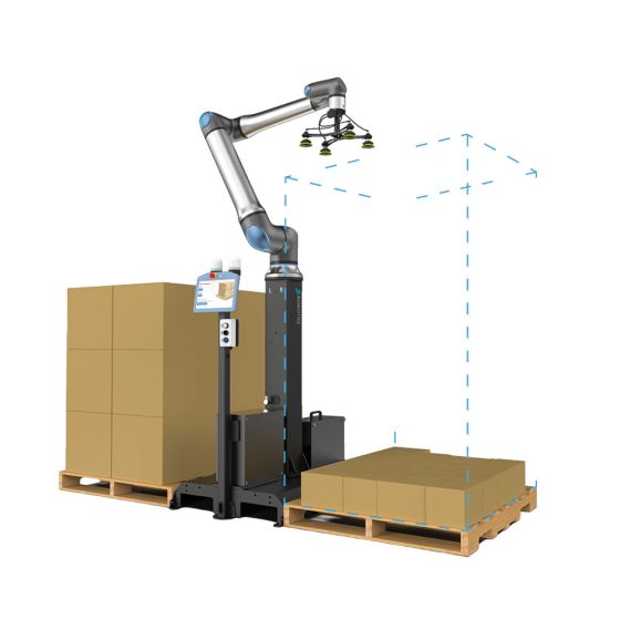 Cobot paletizator (težina pakovanja 11,5 kg, visina palete 1550 mm)